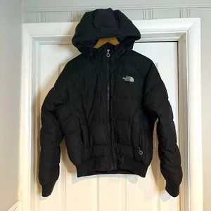 The North Face W 550 Down Bomber Puffer Jacket- Size L- Black